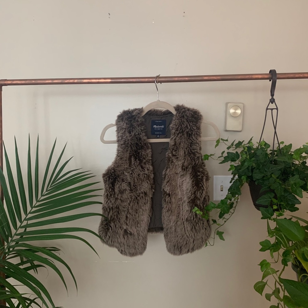 MADEWELL faux fur vest